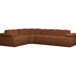 New WOOOD Mojo hoekbank links bouclé Roestbruin melange