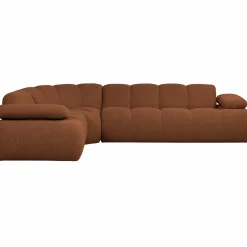 New WOOOD Mojo hoekbank links bouclé Roestbruin melange
