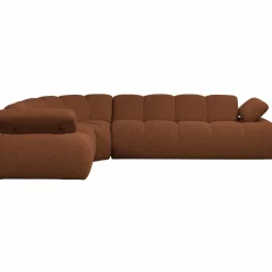 New WOOOD Mojo hoekbank links bouclé Roestbruin melange