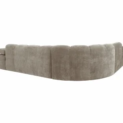 Hot WOOOD Mojo hoekbank links ribstof donker zand Donkerzand