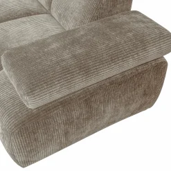 Hot WOOOD Mojo hoekbank links ribstof donker zand Donkerzand