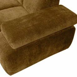 Clearance WOOOD Mojo hoekbank links ribstof Honinggeel