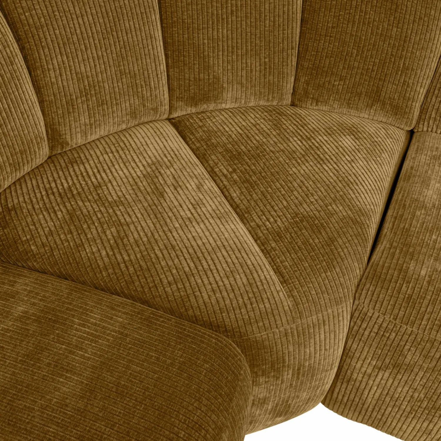 Clearance WOOOD Mojo hoekbank links ribstof Honinggeel