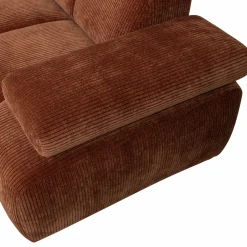 Best WOOOD Mojo hoekbank links ribstof Roestbruin