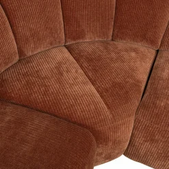 Best WOOOD Mojo hoekbank links ribstof Roestbruin