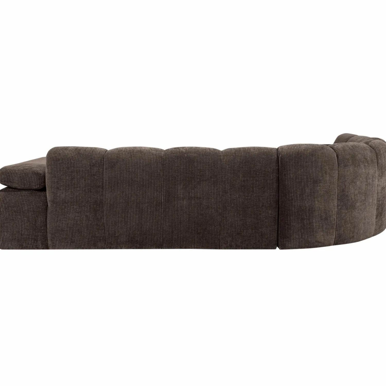 Outlet WOOOD Mojo hoekbank links ribstof Bruin