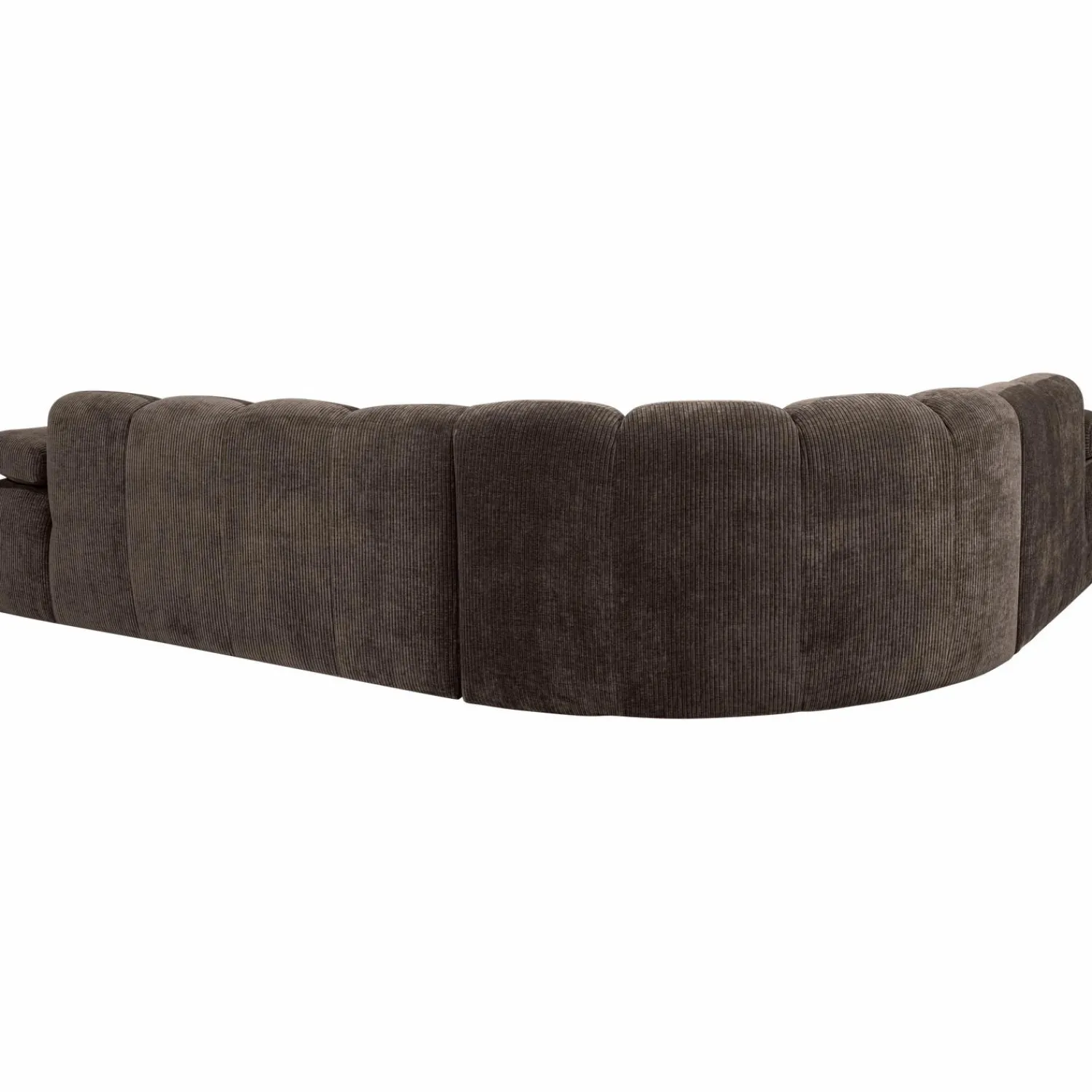 Outlet WOOOD Mojo hoekbank links ribstof Bruin