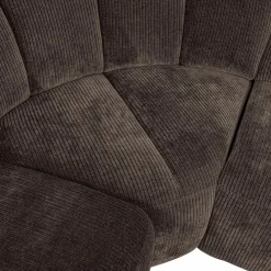 Outlet WOOOD Mojo hoekbank links ribstof Bruin