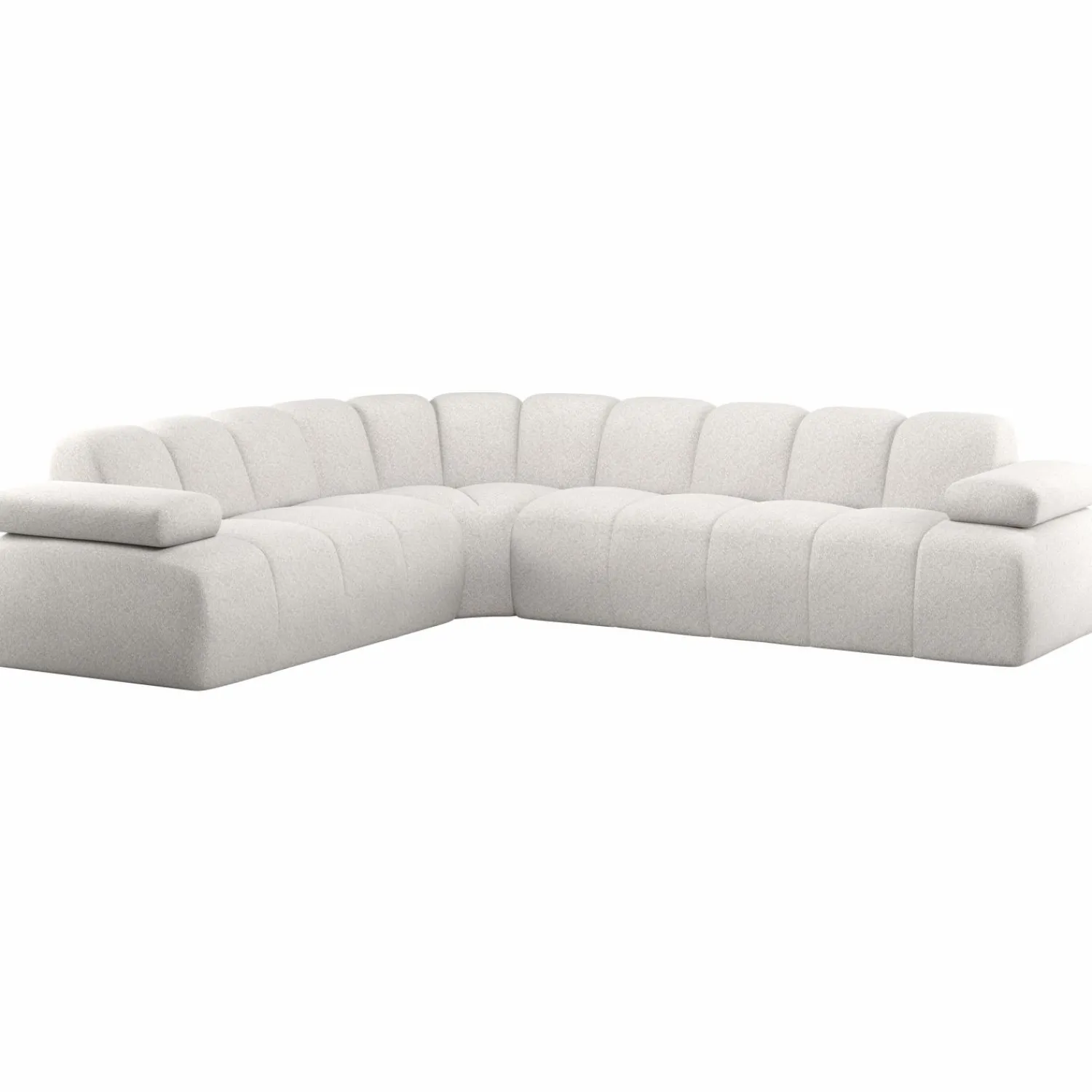 Clearance WOOOD Mojo hoekbank links wollig Ecru