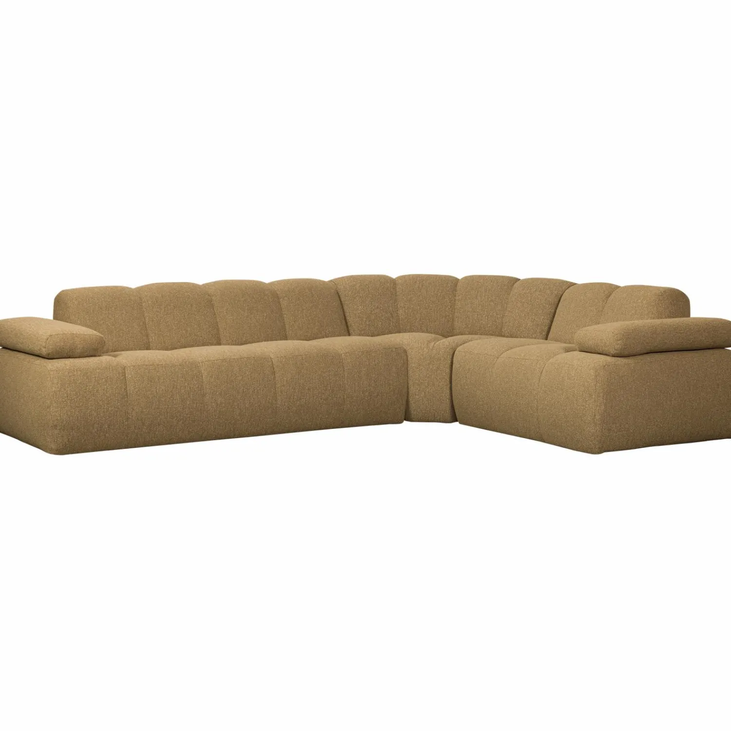 Sale WOOOD Mojo hoekbank rechts bouclé Geel/bruin melange