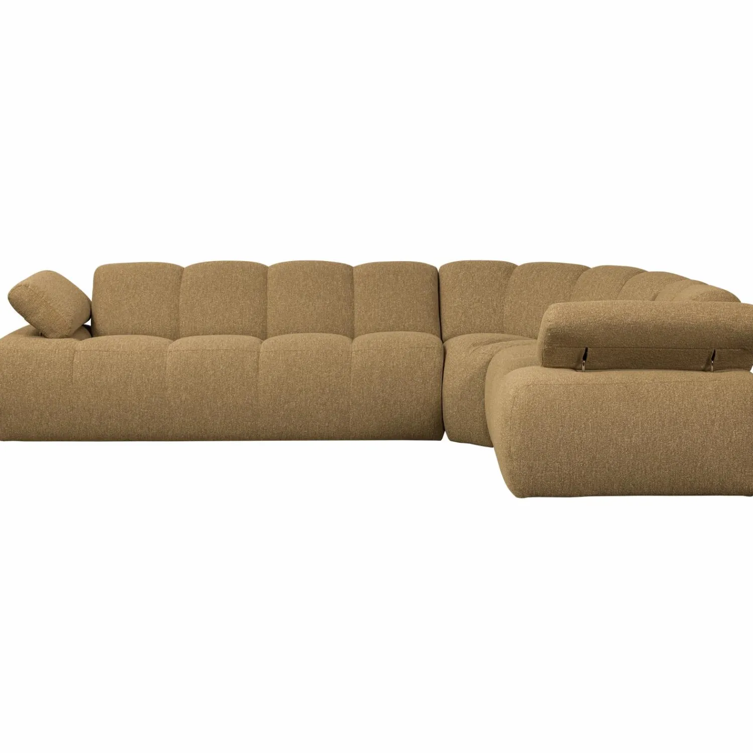 Sale WOOOD Mojo hoekbank rechts bouclé Geel/bruin melange