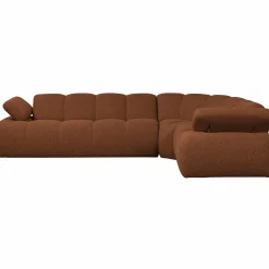 WOOOD Mojo hoekbank rechts bouclé Roestbruin melange