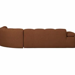 WOOOD Mojo hoekbank rechts bouclé Roestbruin melange