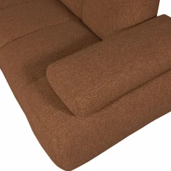 WOOOD Mojo hoekbank rechts bouclé Roestbruin melange