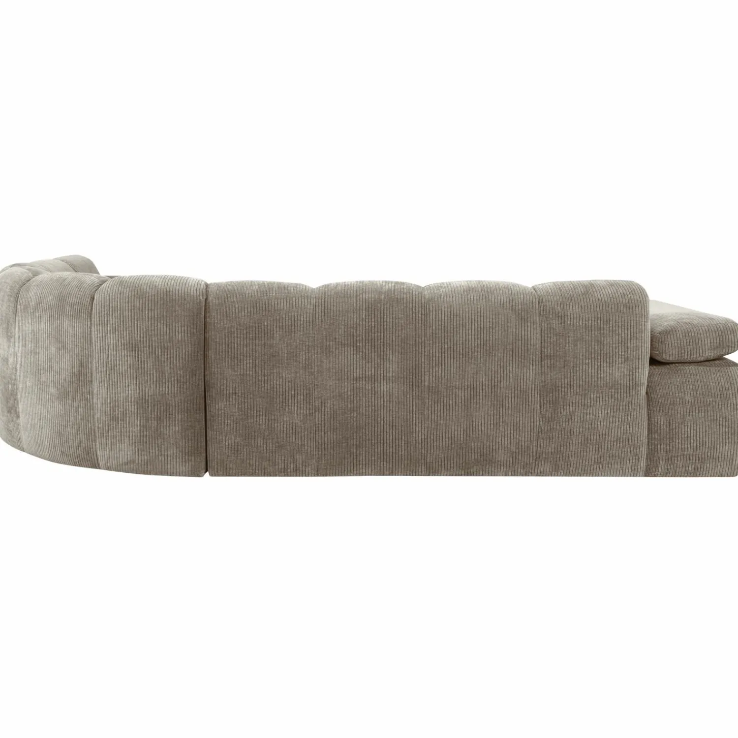 Online WOOOD Mojo hoekbank rechts ribstof donker zand Donkerzand