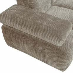 Online WOOOD Mojo hoekbank rechts ribstof donker zand Donkerzand