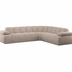 Outlet WOOOD Mojo hoekbank rechts wollig Donkerzand