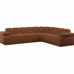 Best WOOOD Mojo hoekbank rechts wollig Roestbruin