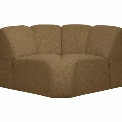 New WOOOD Mojo hoekelement bouclé Geel/bruin melange