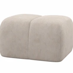 Clearance WOOOD Mojo poef ribstof Ecru