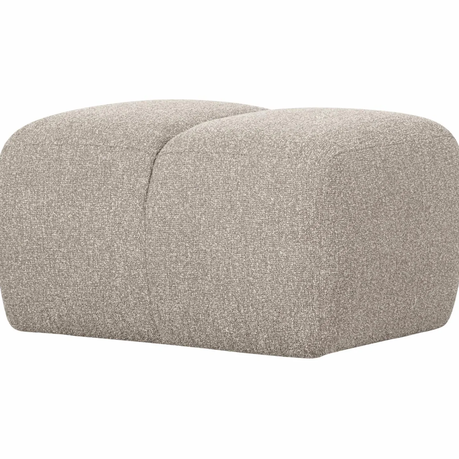 Outlet WOOOD Mojo poef 45x84x64 cm bouclé Beige melange