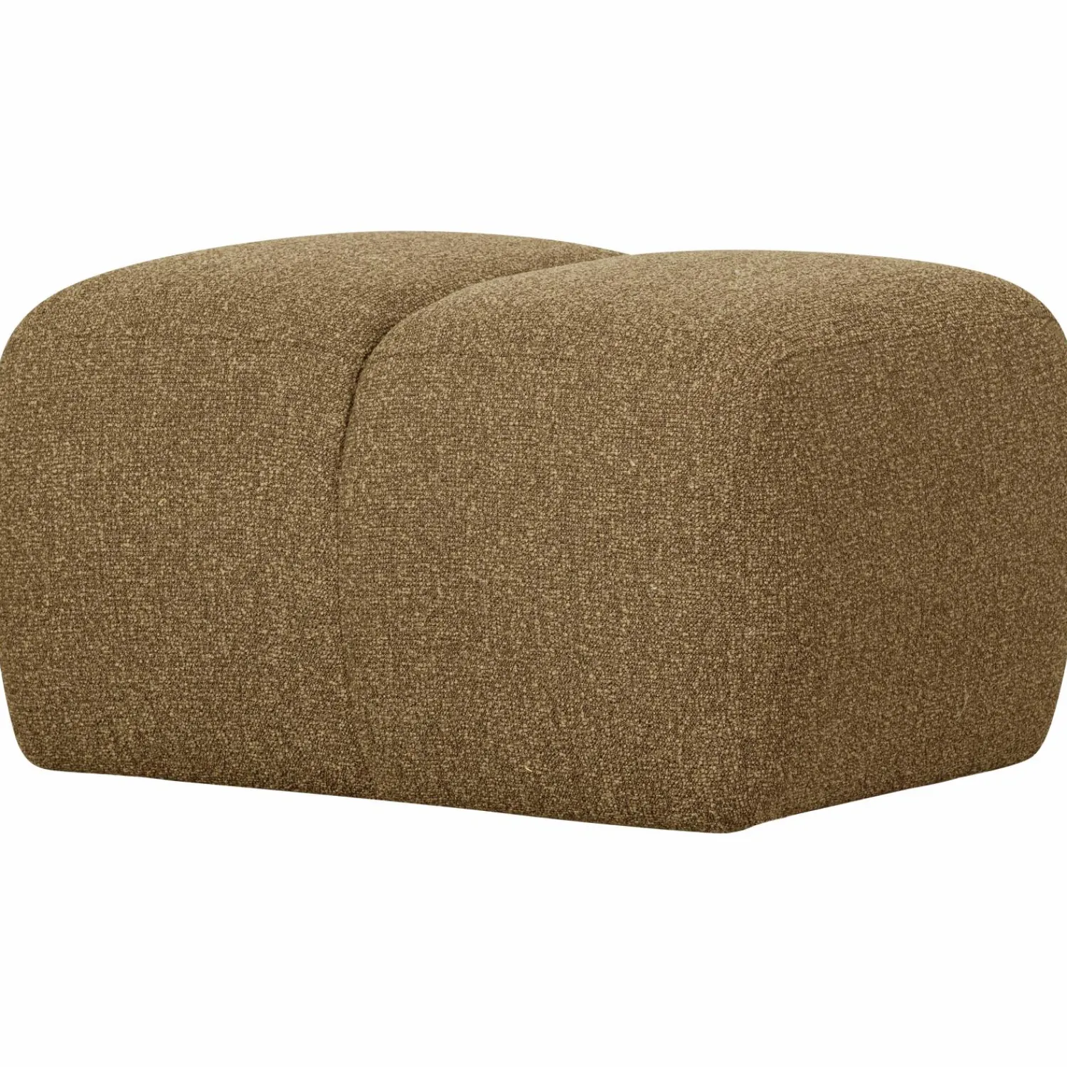 Clearance WOOOD Mojo poef 45x84x64 cm bouclé Geel/bruin melange