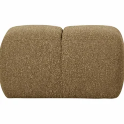 Clearance WOOOD Mojo poef 45x84x64 cm bouclé Geel/bruin melange