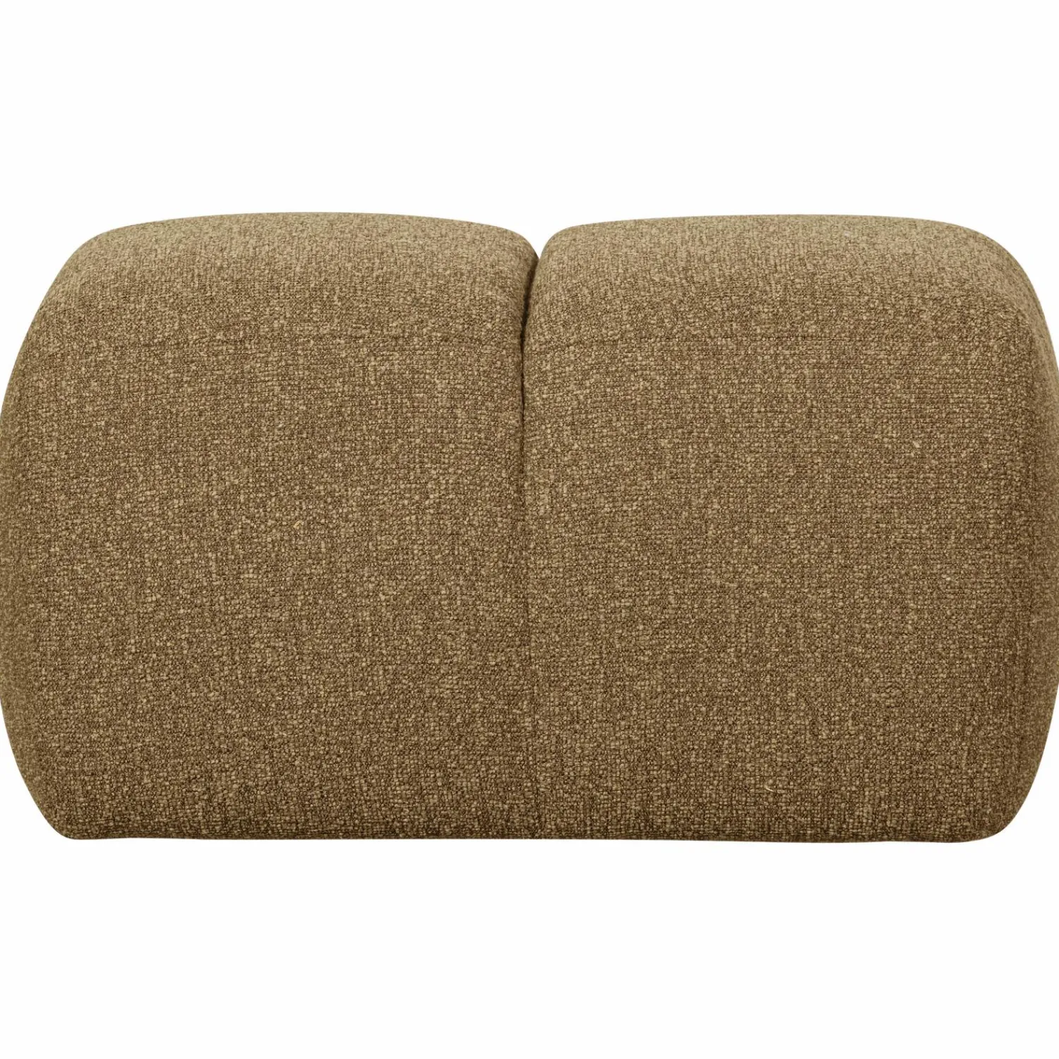 Clearance WOOOD Mojo poef 45x84x64 cm bouclé Geel/bruin melange