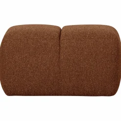 Best WOOOD Mojo poef 45x84x64 cm bouclé Roestbruin melange