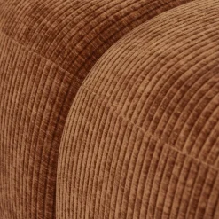 Online WOOOD Mojo poef 45x84x64 cm ribstof Roestbruin