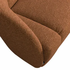 WOOOD Mojo 2-zits bankje links bouclé Roestbruin melange