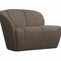 Outlet WOOOD Mojo 2-zits bankje links bouclé Bruin melange