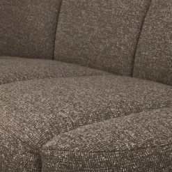 Outlet WOOOD Mojo 2-zits bankje links bouclé Bruin melange