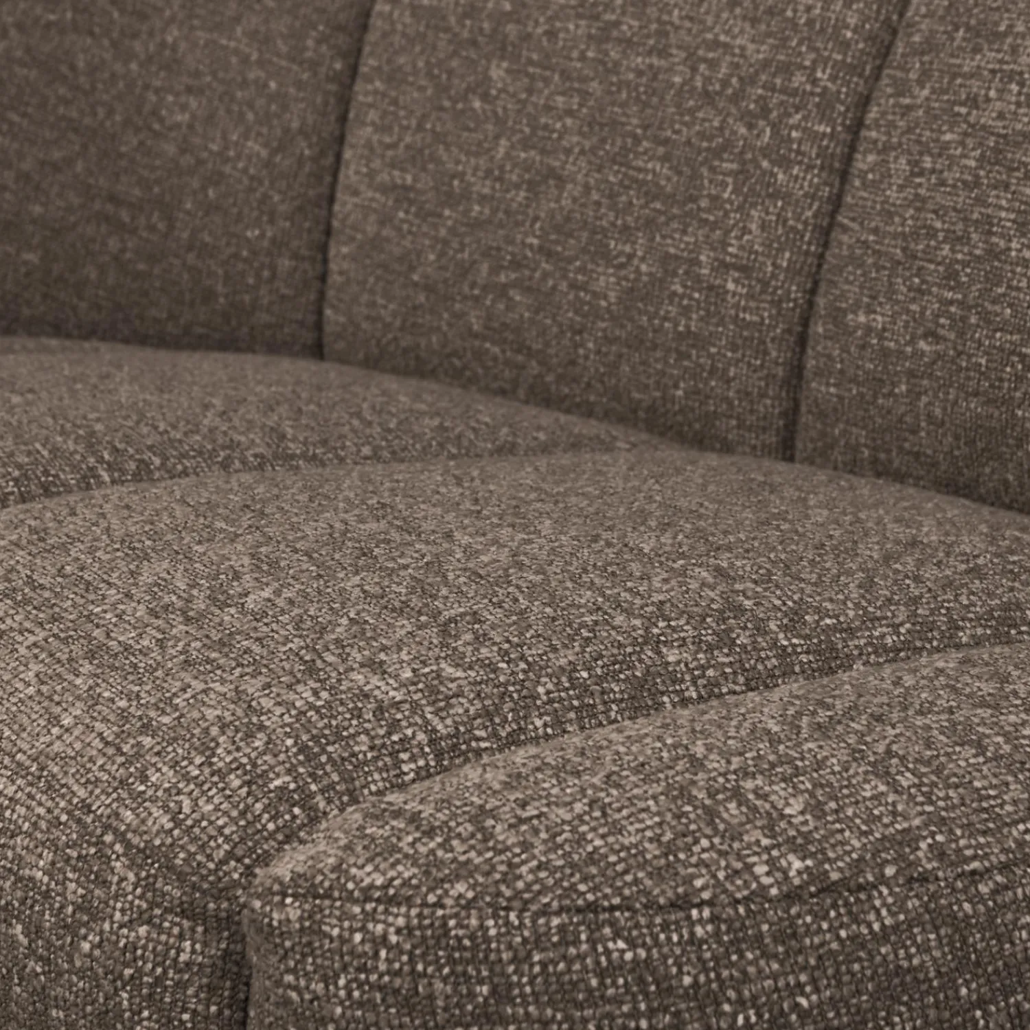 Outlet WOOOD Mojo 2-zits bankje links bouclé Bruin melange