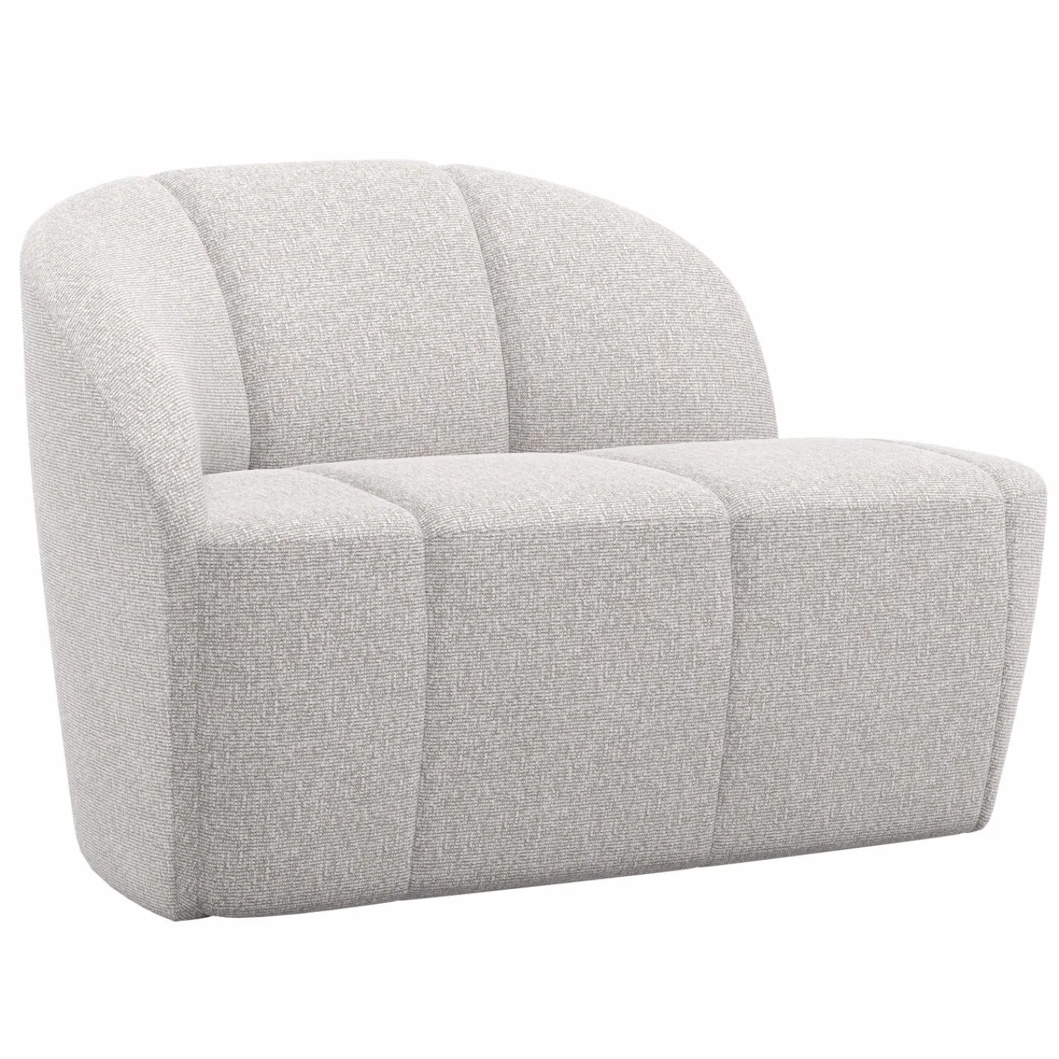 Clearance WOOOD Mojo 2-zits bankje links bouclé ecru melange