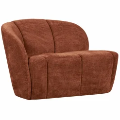 Outlet WOOOD Mojo 2-zits bankje links ribstof Roestbruin