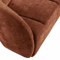 Outlet WOOOD Mojo 2-zits bankje links ribstof Roestbruin