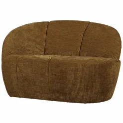 WOOOD Mojo 2-zits bankje links ribstof Honinggeel