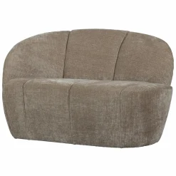 Discount WOOOD Mojo 2-zits bankje links ribstof donker zand Donkerzand