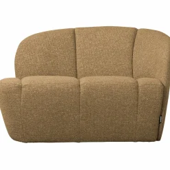 WOOOD Mojo 2-zits bankje rechts bouclé Geel/bruin melange