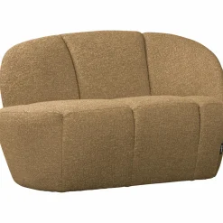 WOOOD Mojo 2-zits bankje rechts bouclé Geel/bruin melange