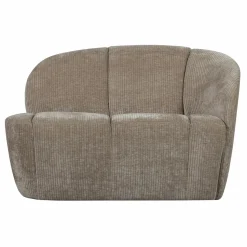 Clearance WOOOD Mojo 2-zits bankje rechts ribstof donker zand Donkerzand