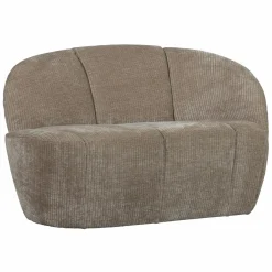 Clearance WOOOD Mojo 2-zits bankje rechts ribstof donker zand Donkerzand