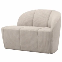 WOOOD Mojo 2-zits bankje rechts ribstof ecru