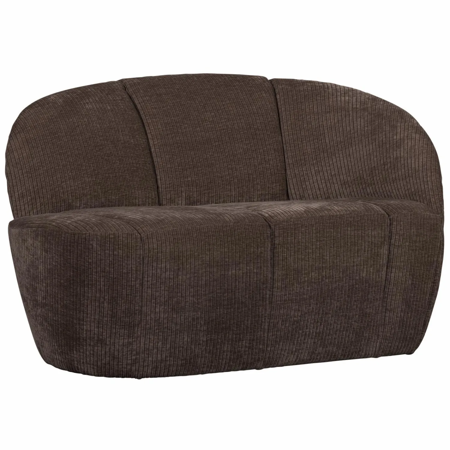 Clearance WOOOD Mojo 2-zits bankje rechts ribstof Bruin