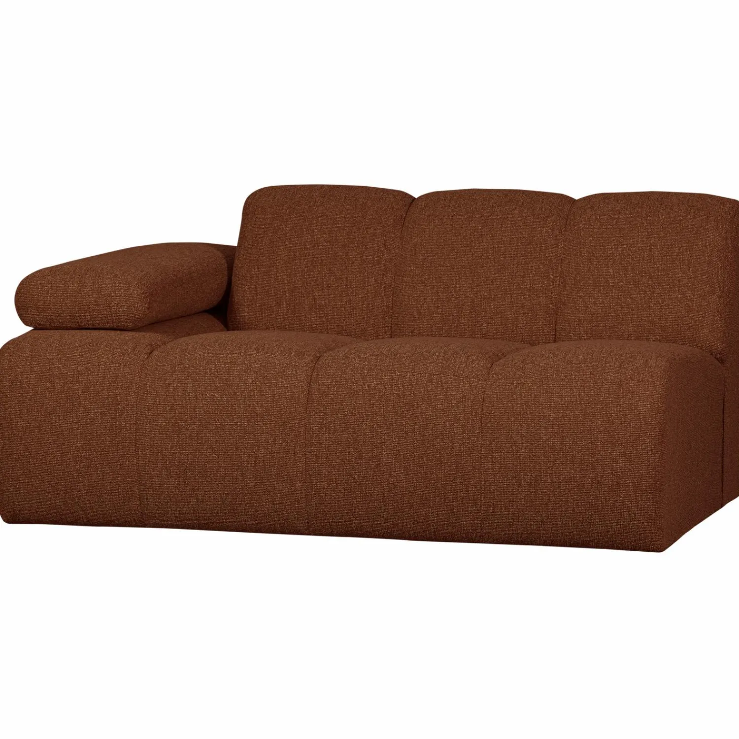 New WOOOD Mojo 1,5-zits element arm links bouclé Roestbruin melange