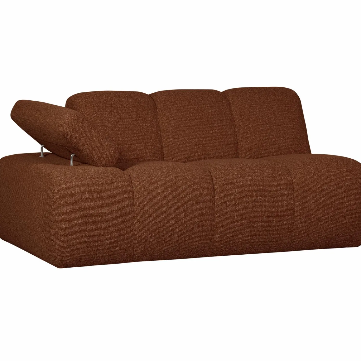 New WOOOD Mojo 1,5-zits element arm links bouclé Roestbruin melange