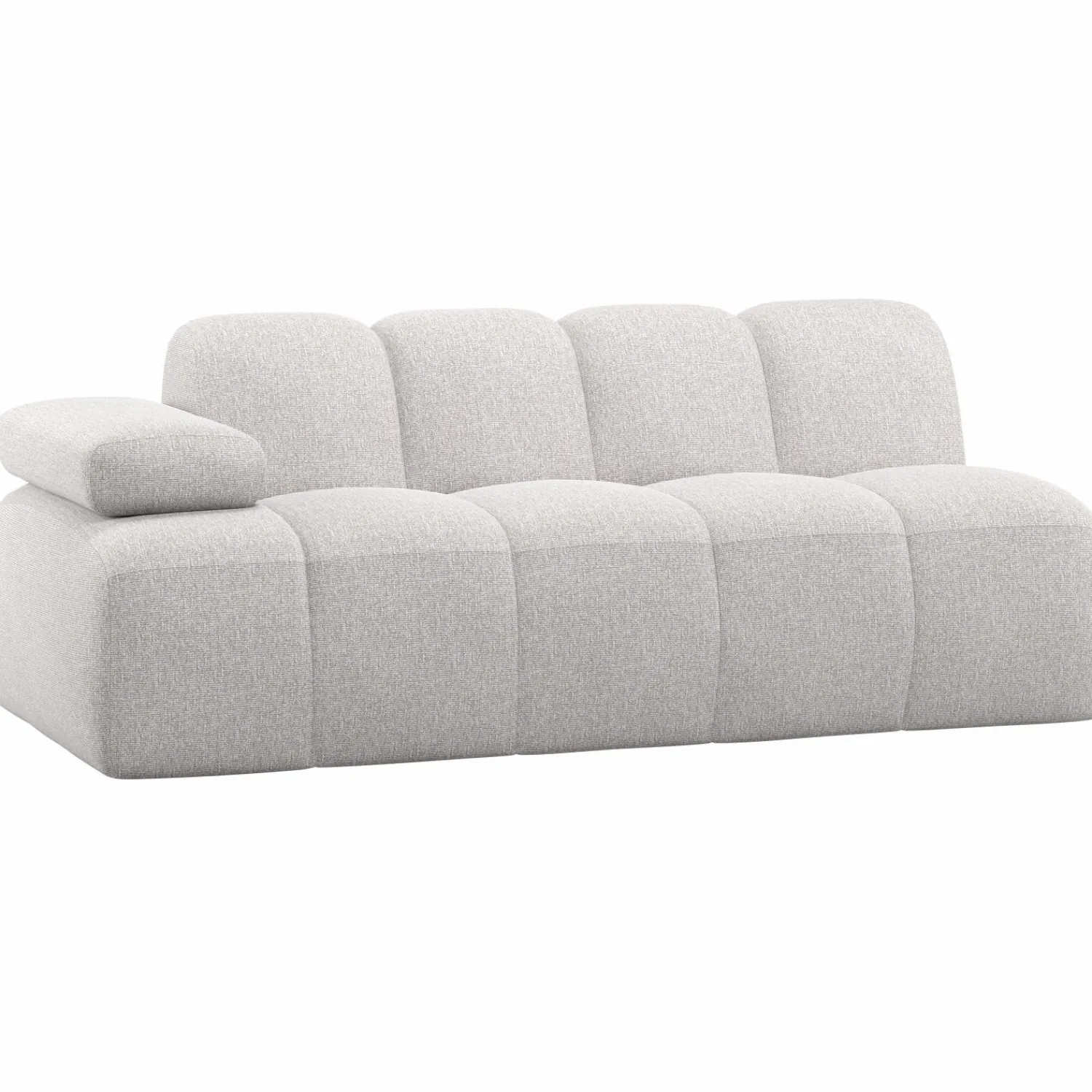 Best WOOOD Mojo 2-zits element arm links bouclé ecru melange