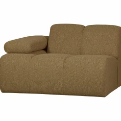 Outlet WOOOD Mojo 1-zits element arm links bouclé Geel/bruin melange