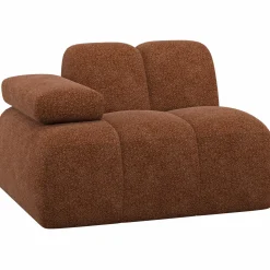 New WOOOD Mojo 1-zits element arm links wollig Roestbruin